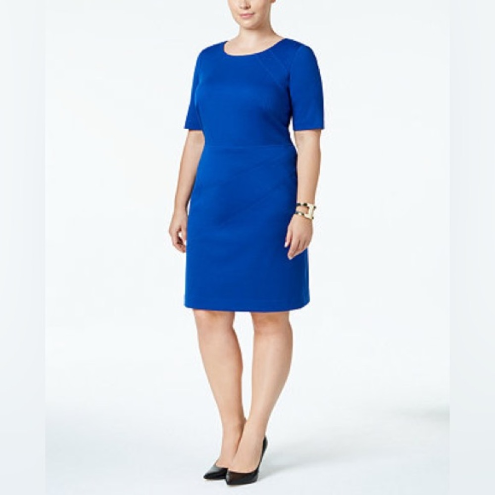 Ellen Tracy- Royal Blue Midi Dress Size 16